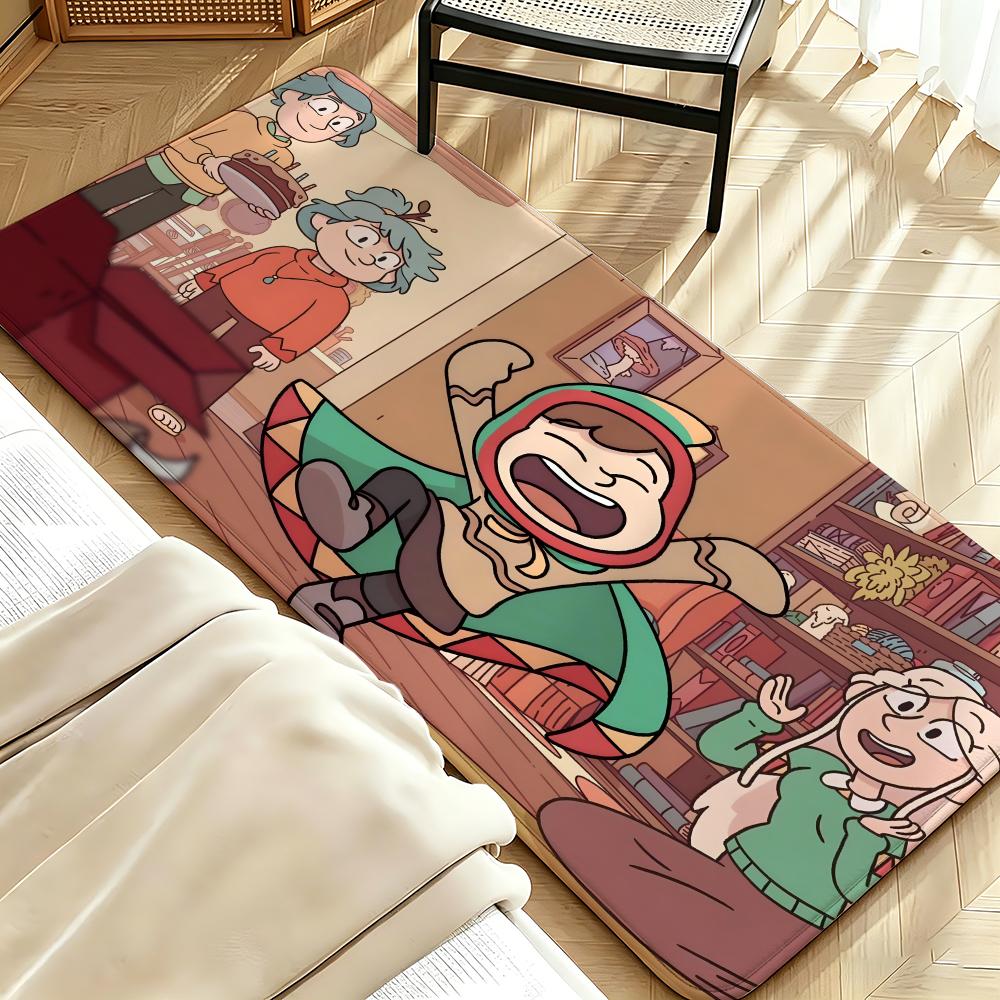 Cartoon H-Hilda Floor Mat Soft Flannel Floor Mat Suitable for Entryways, Living Rooms, Bedrooms, and Bathrooms