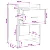 Nightstands 2 pcs White 40 x 30 x 60 cm Engineered Wood