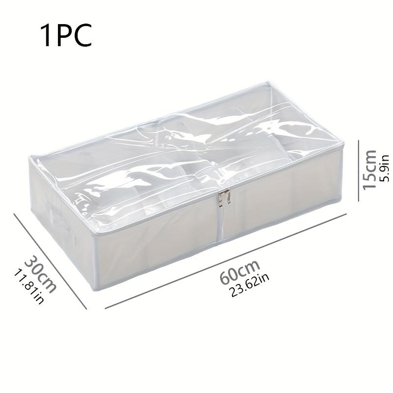 high qualityClear PVC Shoe Storage Box with Mesh Lid – Dustproof, Foldable, Space-Saving Organizer for Sneakers, Loafers, and Flats – Waterproof,