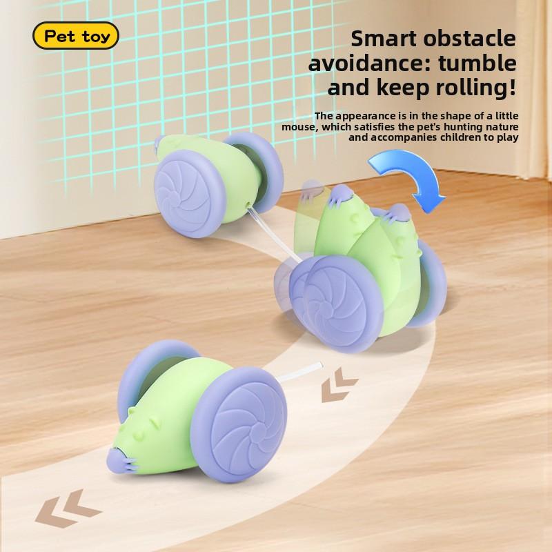 Katzenspielzeug zur Selbstunterhaltung und gegen Langeweile, Elektrisches Maus-Laufauto, Automatischer Katzen-Reizstab, Laser-Kätzchen-Energieverbrauchswunder