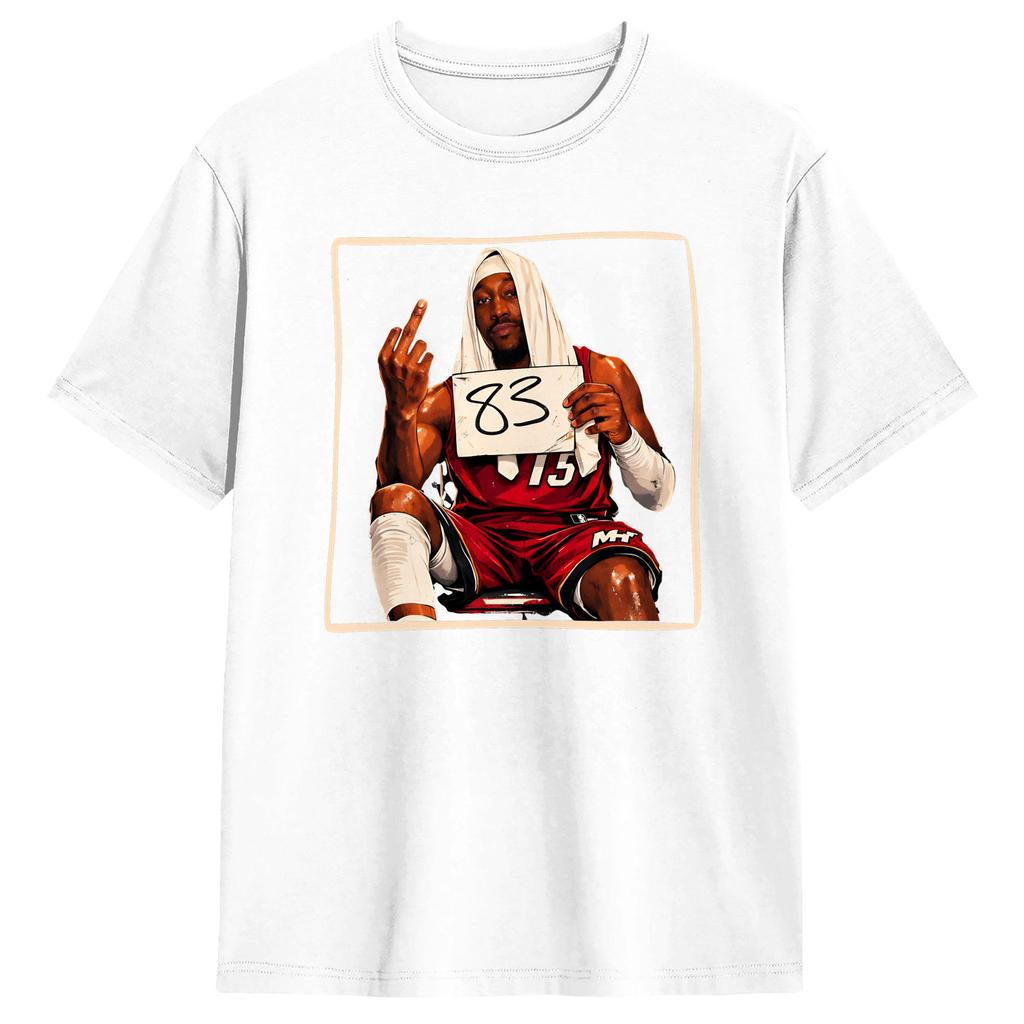 Bam Adebayo 83 TShirt Summer  Hip Hop T Shirts Unisex Cotton ONeck Oversized Top Tees ShortSleeve Classic Tops