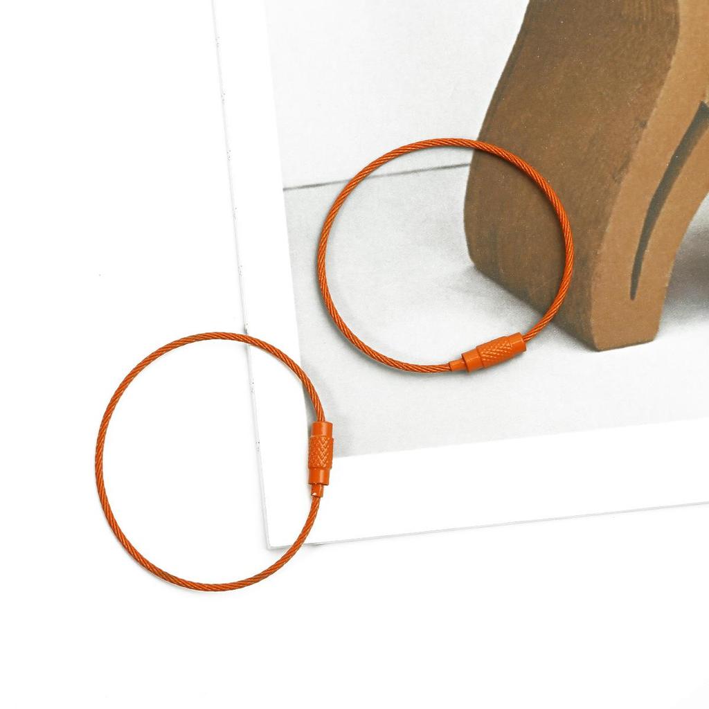 2Pcs Steel Wire Spray Painted Keyring Ring For DIY Bracelet Jewelry Making Craft Accessories