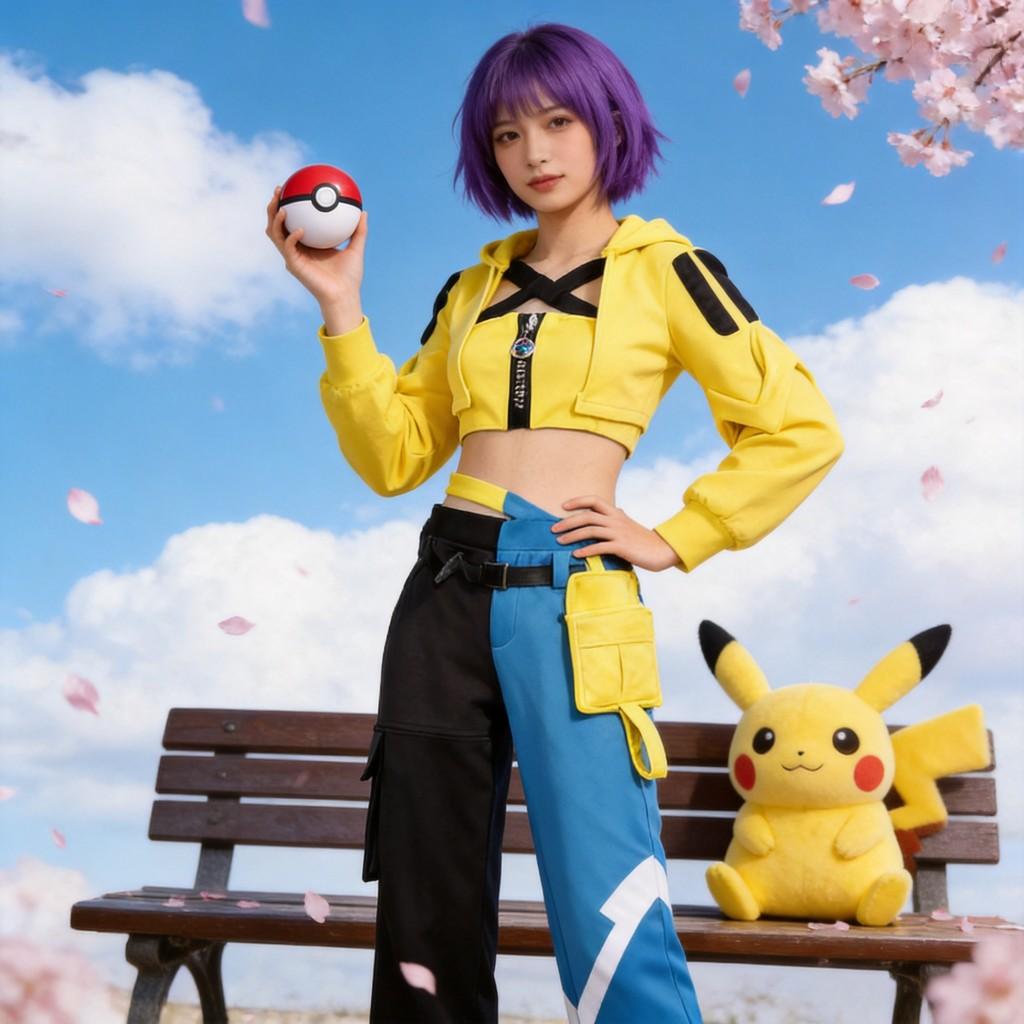Pokemon Legends Z A Canari Cosplay Costume For Women With Spandex Material For Anime And Game Role Play