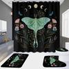4-Piece Shower Curtain Set with HD Digital Printing | Waterproof, Drill-Free, Ideal for Home/Hotel Bathroom Partition