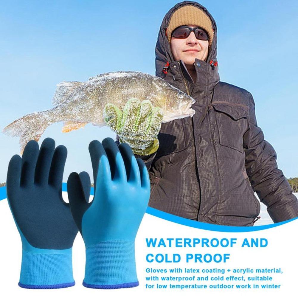 Thermal Gloves Cold Storage Waterproof Fleece Lined Thickened Coated Work Safety Gloves Men Women Riding Motorcycle Windproof