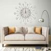 VidaXL Wall Clock Analog Clock Decorative Clock Living Room Bedroom Home Interior Silvery 325165