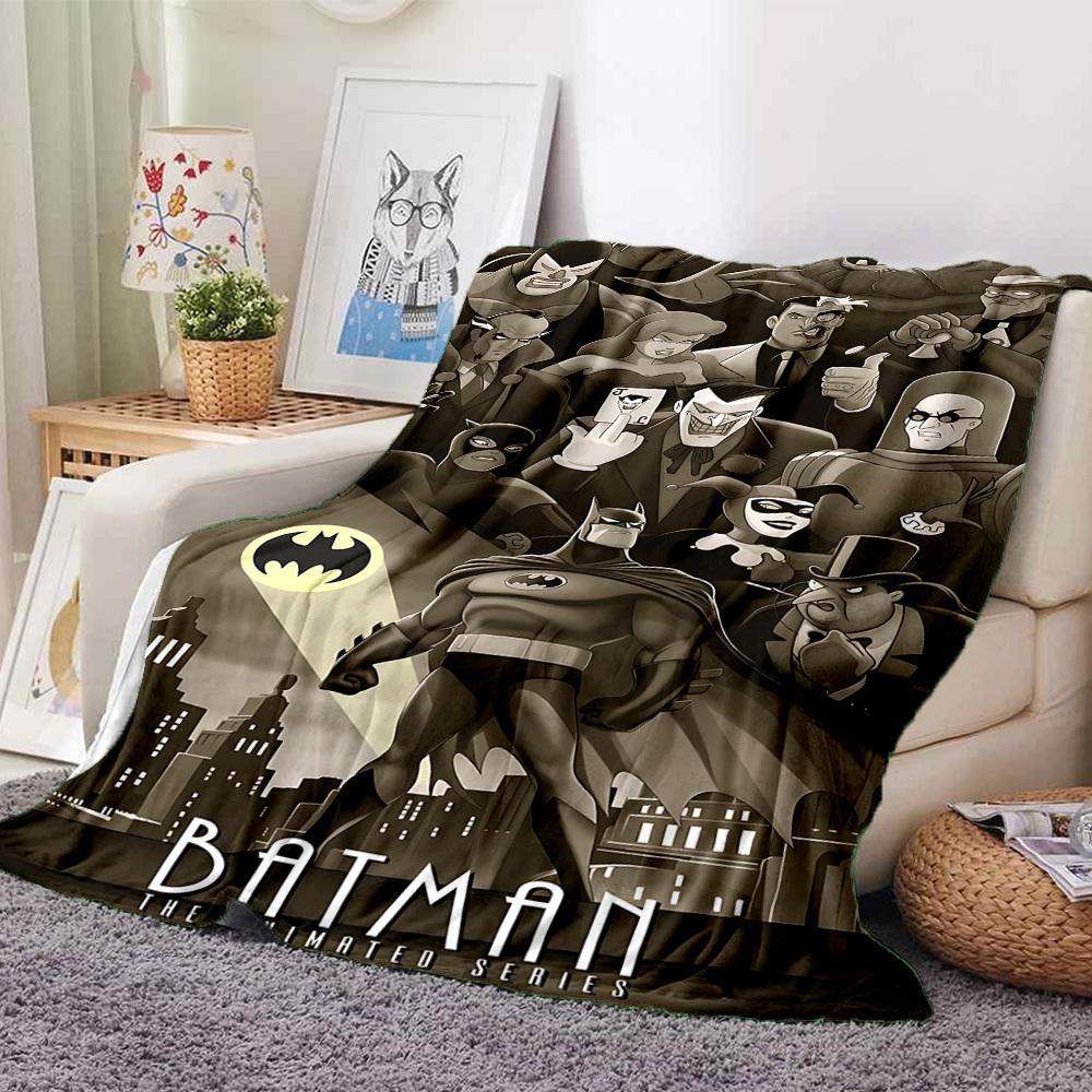 1pc Batman Blanket Lightweight Flannel Throw For Sofa, Bed, Travel, Livingroom, Office, Couch, Chair, And Bed