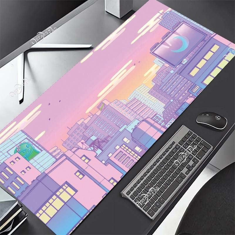 Pink Cardcaptor Sakura Large Deskmat Kero Washable Pink Magic Wand Circel Mouse Pad Anime Rubber Playmat Cartoon G