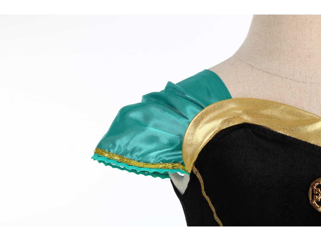 Green Pleated Skirt Frozen Girls' Performance Dress