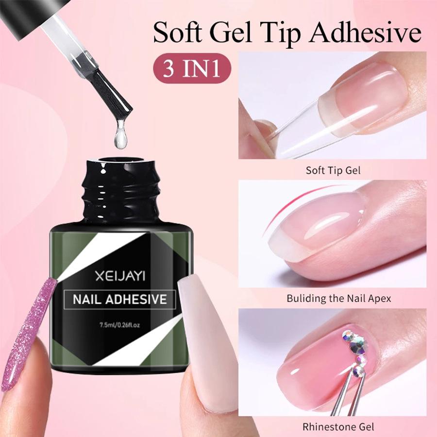 7.5ml Professional UV/LED Nail Extension Glue Nail Adhesive Gel - Press-On Nail Glue for Artificial Nails