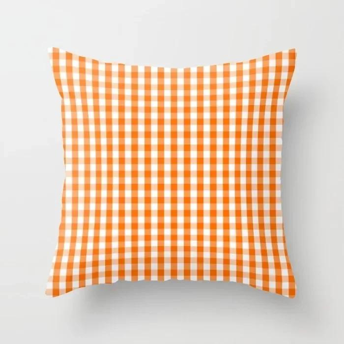 Geometric Plaids Cushion Cover Polyester Throw Pillow Cover Decorative Sofa Pillow Nordic Fashion Scottish Pillowcase 45*45Cm