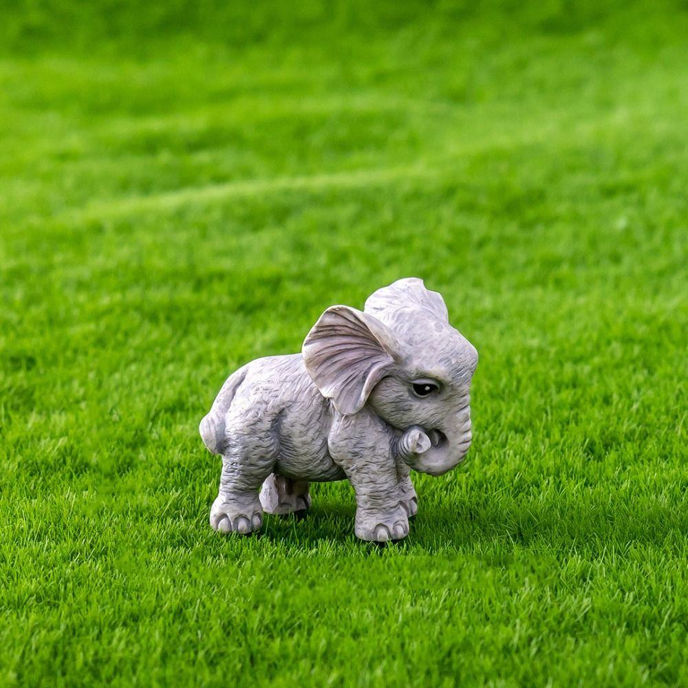 Multicolor Miniature Elephant Resin Desktop Knickknacks Toy Mini Elephant Figurines