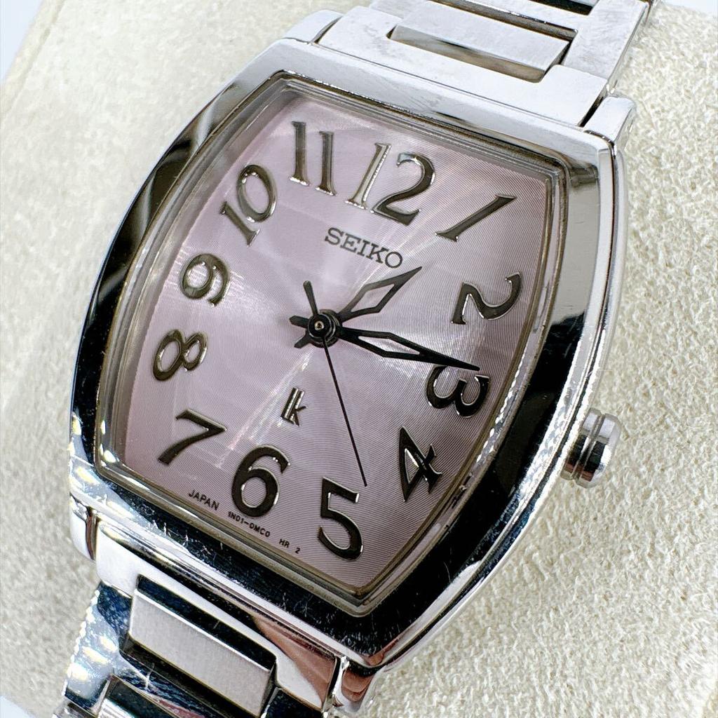 SEIKO Battery Lukia Tonneau Pink Square Movement New Replaced/Ladies' Watch, Shape, Dial, Quartz