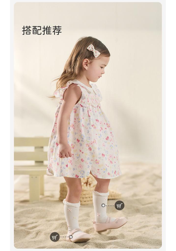 David Bella Girls' Dress Summer Dress New Baby Cotton Dress Children's Elegance Floral Blossoms