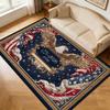 Retro Carpet American Flag Red White Blue Design Living Room Bedroom Home Decor Fluffy Mat Machine Washable Nonslip Rug study