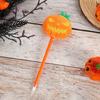 Push Ballpoint Pen Halloween Pumpkin Gel Ink Pen, 0.7mm Rollerball with Plush Pumpkin, Student Novelty Black for Party Favors, Gift Supplies
