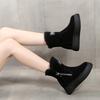Short Booted Women 2023 Winter Matsuke Thick Sole Round Head Velvet Side Zipper Snow Boots Korean Fashion Cotton Shoes Women