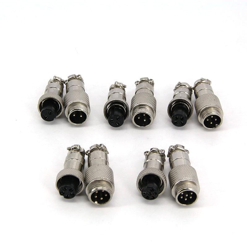 1set GX12 2/3/4/5/6/7 Pin Core Aviation  Male and Female 12mm Circular Socket Plug Wire Panel Connector