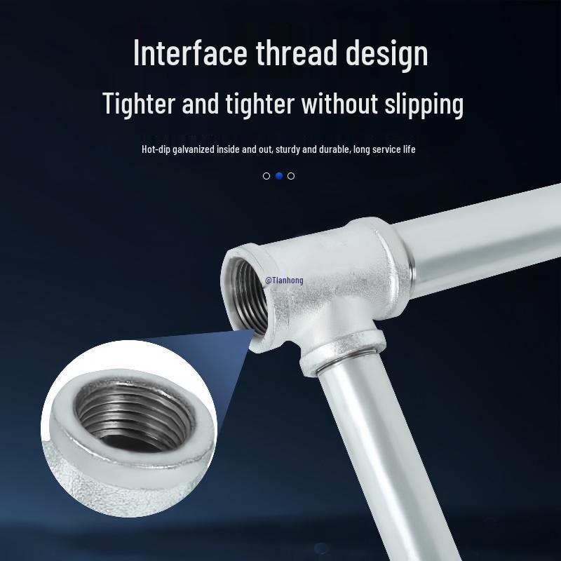 Galvanized Malleable Iron Pipe Fittings: Steel Elbow, Tee Joint, Plumbing Accessories for 4/6 Point Water and Fire Pipes