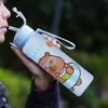 700ml Capybara Cute Water Cup with Straw & Handle Travel Water Cup Large Capacity Kawaii Water Bottle for Boys Girls Daily Use