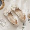 Thick-heeled Small Leather Shoes, Evening Breeze Gentle with Skirt Single Shoes 2025 Summer New Bow Mary Jane Sandals Women
