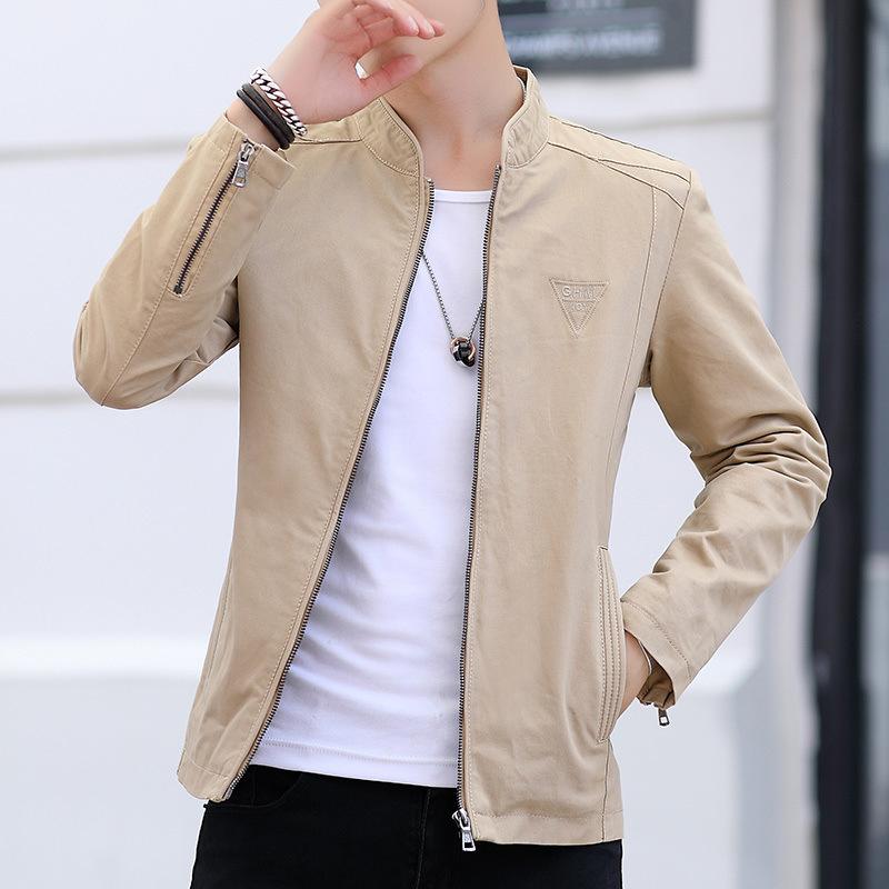 Men's Jackets Autumn and Winter New Korean Style Washed Jackets Casual Slim Handsome Clothes Thin Tops