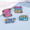 Encourage English Alphabet Series Personalized Brooch, Colorful and Cool English Short Sentence Badge, Student Clothing Accessories
