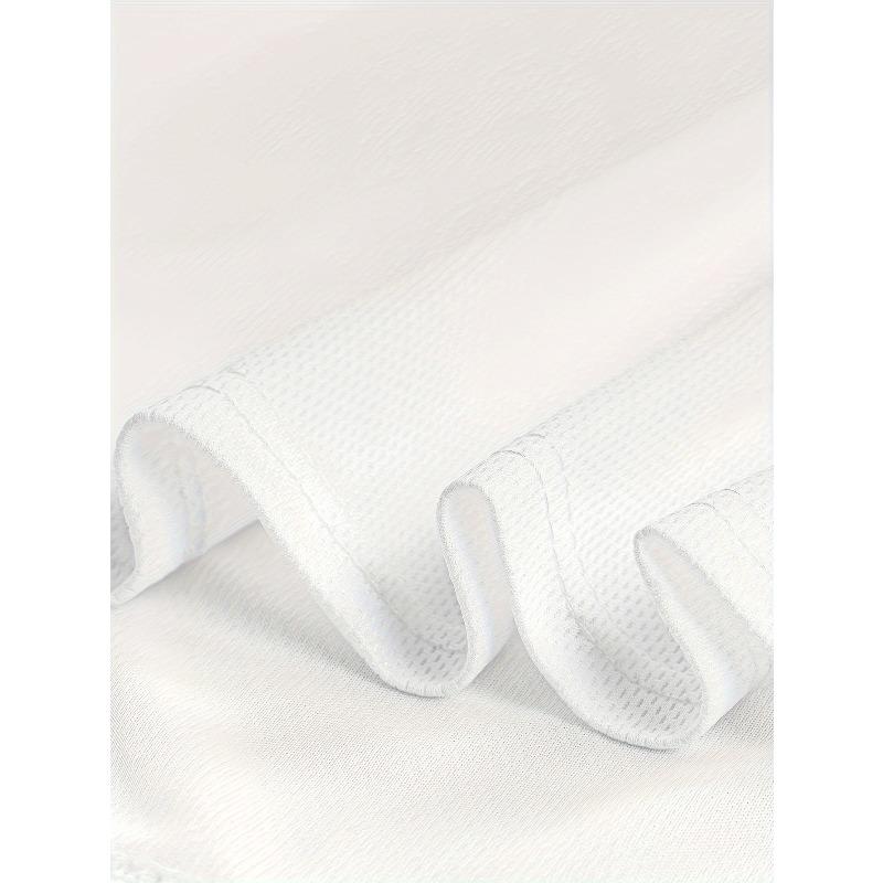 Europäische Größen Herren Freizeit Kurzarm T-Shirt mit Kompass-Print - Atmungsaktives Polyester Rundhals T-Shirt