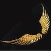 1 Pair 3D Stereo Car Body Sticker Angel Wings Badge Emblem Style Metal Zinc Alloy Decal Auto Exterior Decoration Accessories