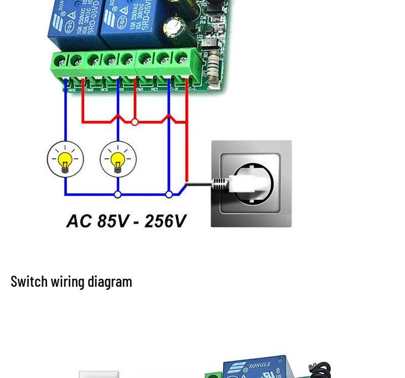 Dwukanałowy silnik 12V/220V do bramy teleskopowej z kierunkiem obrotów do przodu/tyłu, ze światłem LED i przełącznikiem na pilota