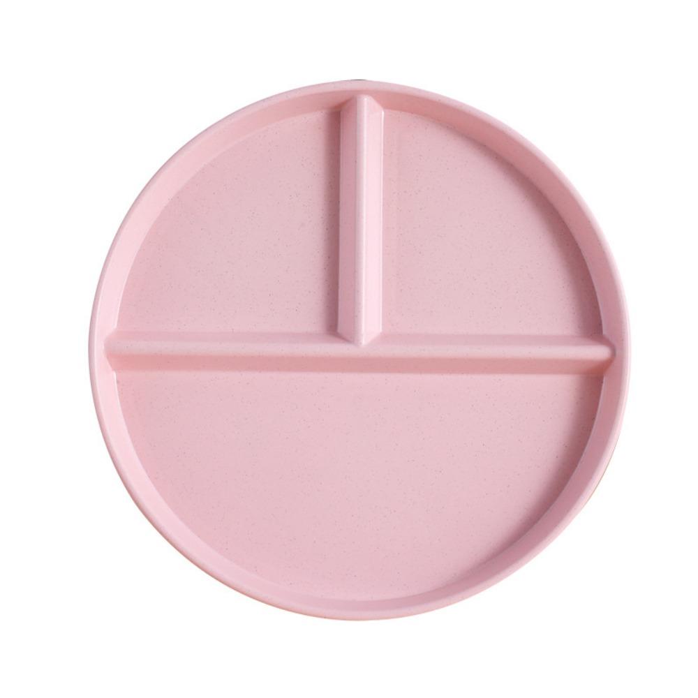 3 Grids Runde Unterteilt Platte Wiederverwendbare Fach Platte Küche Geschirr Tablett Frühstück