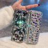 Shiny Rhinestone-inlay Glasses Case Leather Sunglasses Protective Case  for Gifts