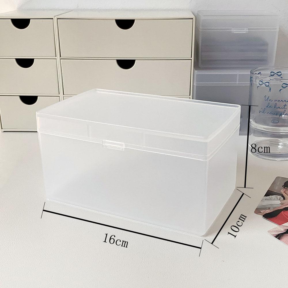 

3-inch Small Card Storage Box DIY Material Sorting Box Trasparent Desktop Storage Box Stationery Protection Box Dustproof INS