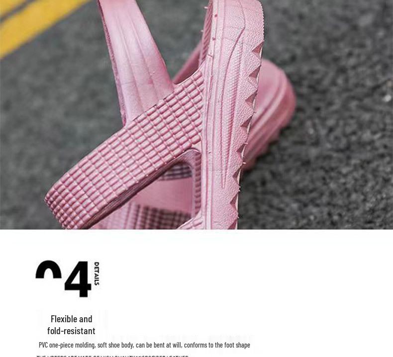 Dámské lehké protiskluzové prodyšné PVC sandály: Ideální pro letní svrchní oblečení