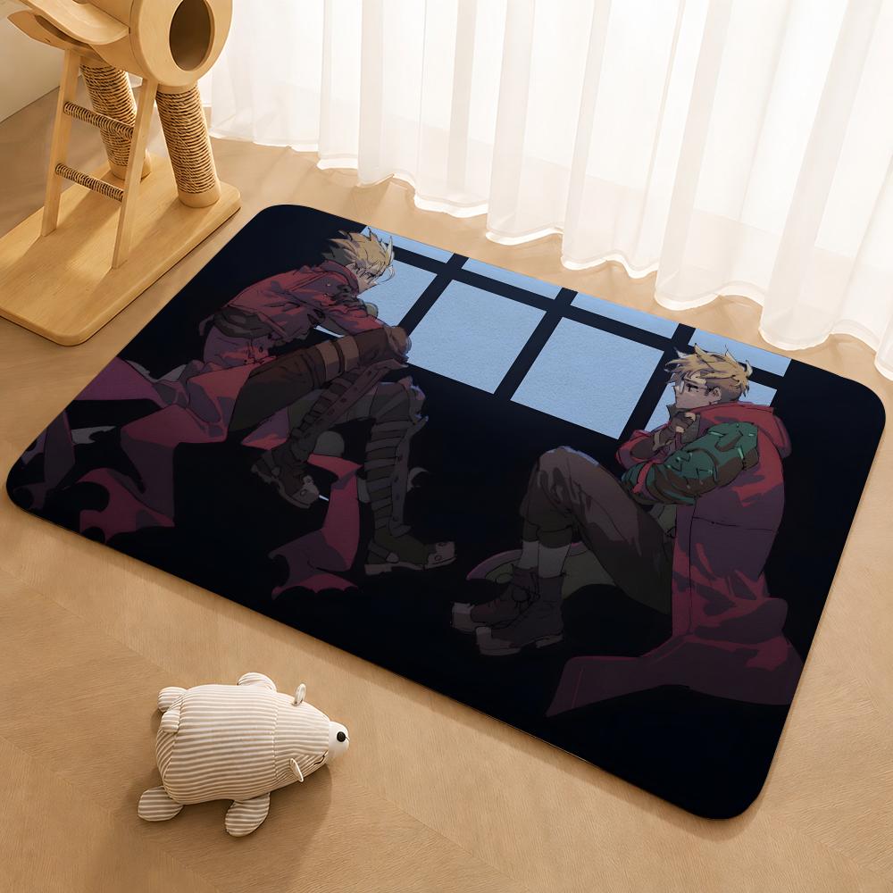 Anime TRIGUN STAMPEDE Floor Mat Floor Mat Soft Flannel Non-Slip Door Rug for Living Room