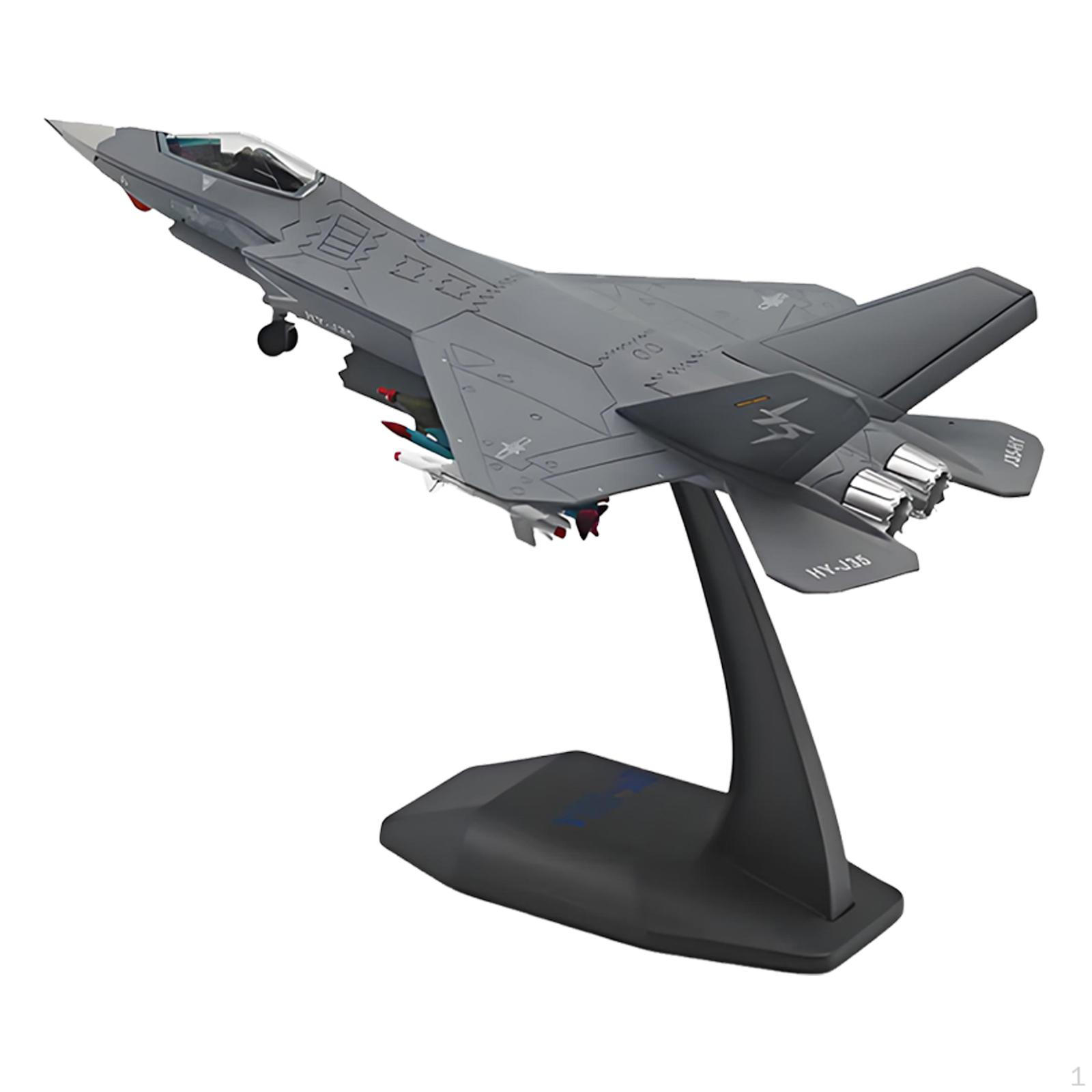 

1:100 J35 Aircraft Fighter Model Stimulated Airplane with Display Base for Bookshelf Air Force