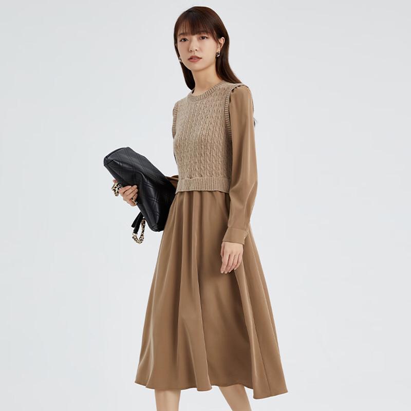 Shetu Women's Winter A-Line Midi Dress