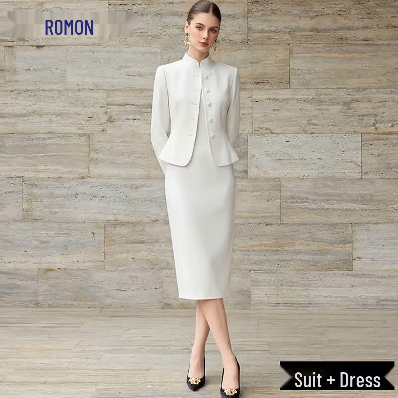 Completo da donna in Tencel e Lana Stile Cinese Nuovo Business