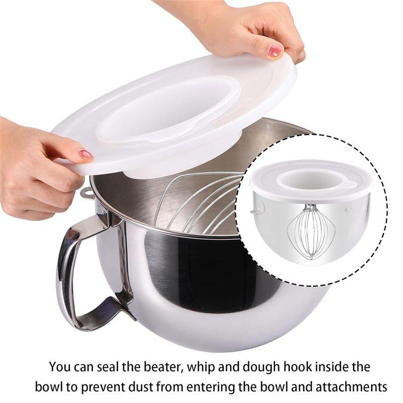 M-Modern-2PCS Mixer Bowl Lid Covers For Kitchenaid 5.5-6QT Bowls Stand Mixer Splash Guard Lids Prevent Ingredients From Spilling