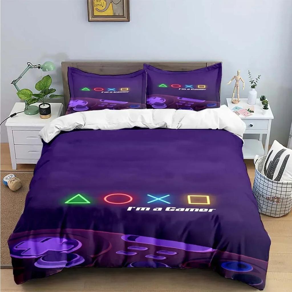 Gamer Controller Druck Bettwäschesets Exquisites Bettzubehör Set Bettbezug Bettdecke Set Bettwäscheset Luxus Geburtstagsgeschenk