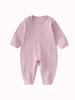 Baby Pure Cotton Romper: Spring & Autumn Style with Shoulder Snaps