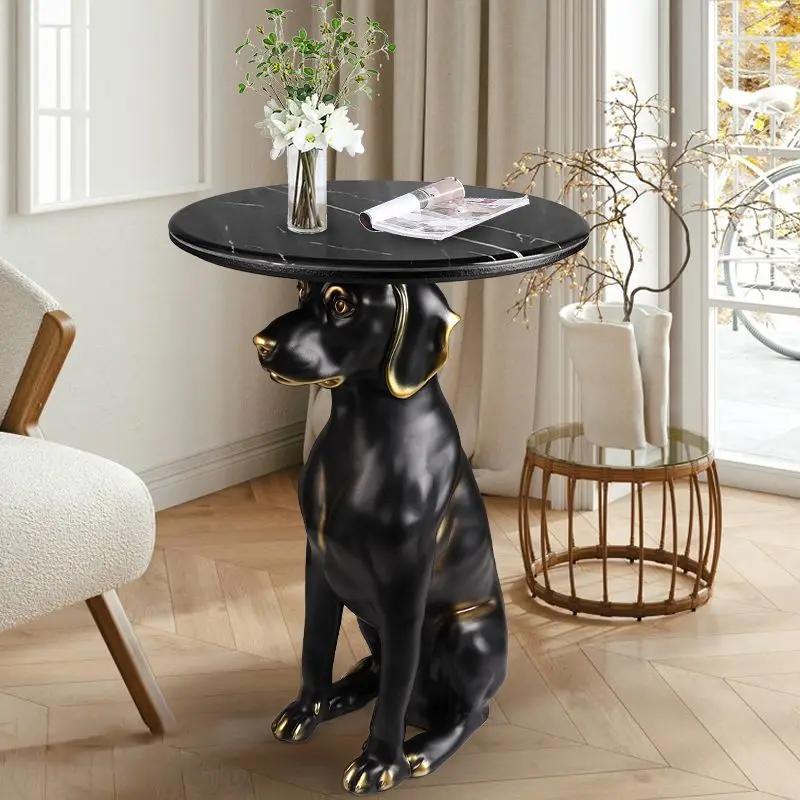 Side Table, Corner Table Supercrystalline Desktop Animal Series Dog Shaped Coffee Table Home Decor