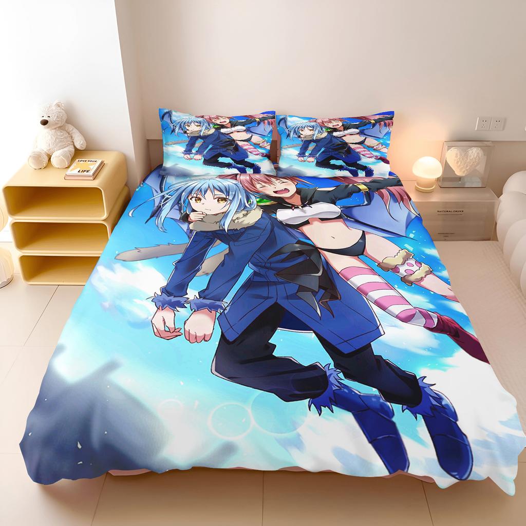 That Time I Got Reincarnated As a Slime Rimuru Ranga Anime Duvet Cover Set Soft Bedding Set Pillowcase Home Bedroom Decoration