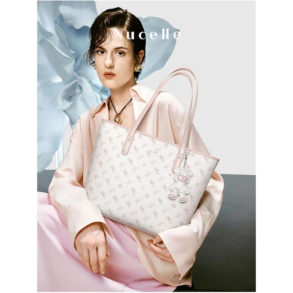 NUCELLE Tragetasche, Umhängetasche, Handtasche, Arbeitstasche, Rosa, Große Größe