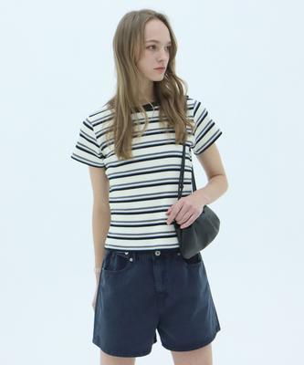 Leikeuseutyudio Witty Striped T-Shirt - Ivory