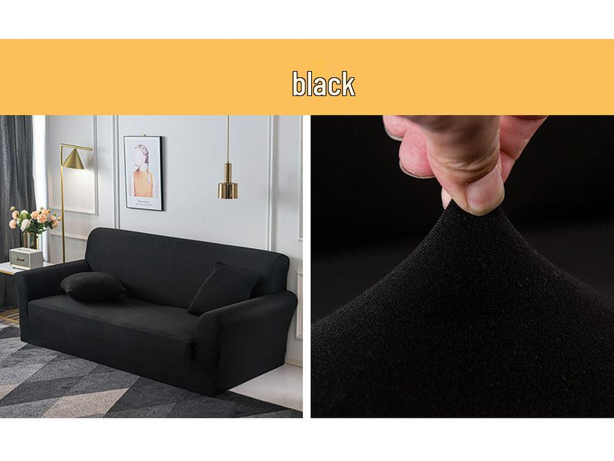 Nordic Knitted Stretch Sofa Slipcover - Solid Color, Anti-Slip, Full Wrap