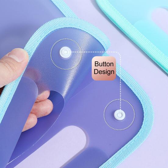 Expanding File Folder A4 13 Compartment Translucent File Case with Handle Waterproof Document Organizer Student Test Papers School Supplies