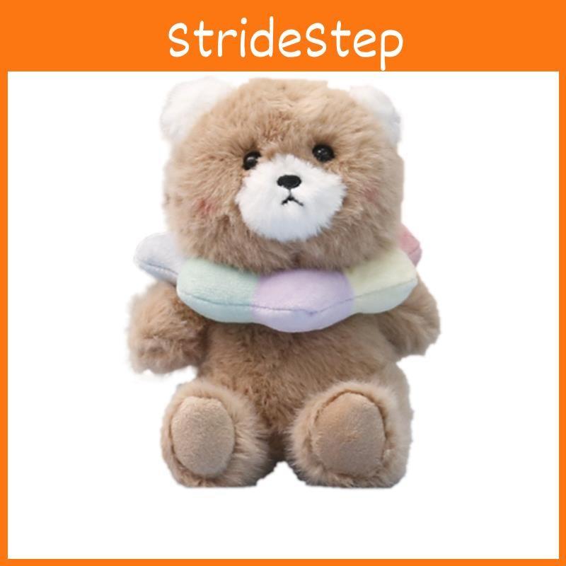Cartoon Bear Plush Doll Keychain With Scarf Design For Collection And Kids Gift
