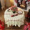 WTEMPO Christmas Gift Festive Home Decorations Christmas Round Printed Tablecloth Christmas Indoor & Outdoor Party Tablecloth Kitchen Accessories