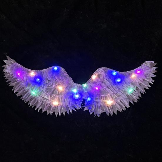 Angel Wings for Adults Kids Angel Feather Wings Costume with Elastic Straps for Halloween Christmas Cosplay Party